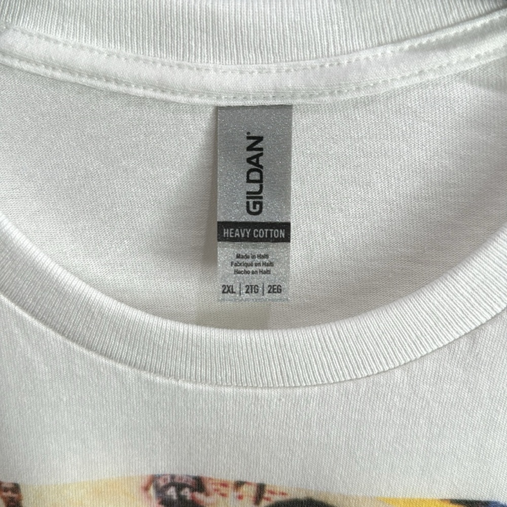 Gildan - Heavy Cotton - White Shirt - w/ NBA Player print sz XXL - Picture 4 of 6